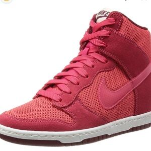Nike Women's Dunk Sky Hi Essential Sneakers in Red